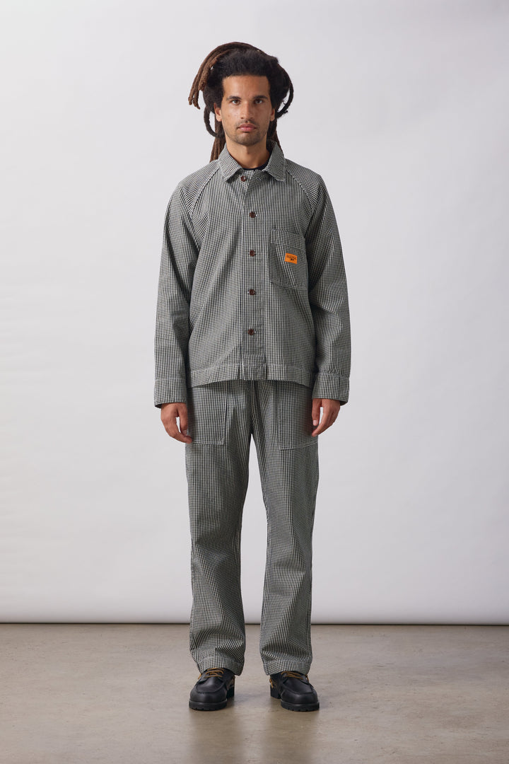 Service Works -  House Gingham FOH Overshirt - Black