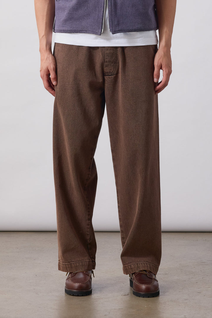 Service Works -  Over-Dyed Easy Chef Pants - Umber