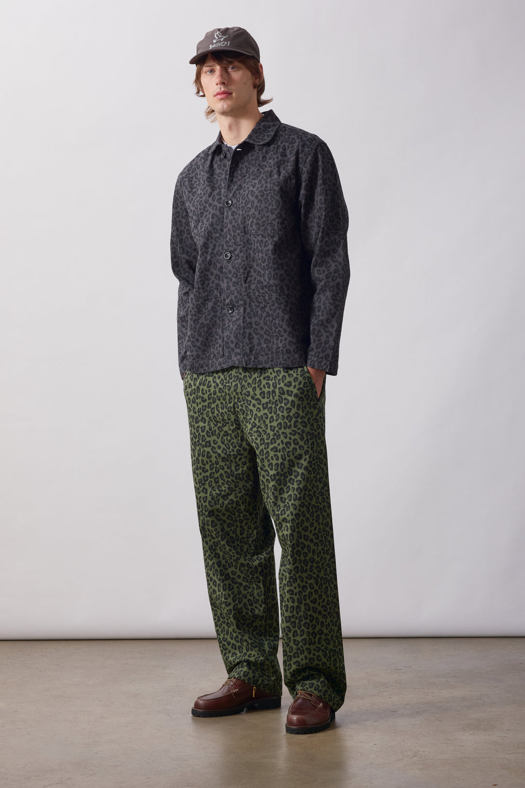 Service Works -  Patterned Easy Chef Shirt - Black Leopard
