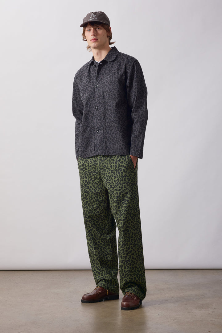 Service Works -  Patterned Easy Chef Shirt - Black Leopard