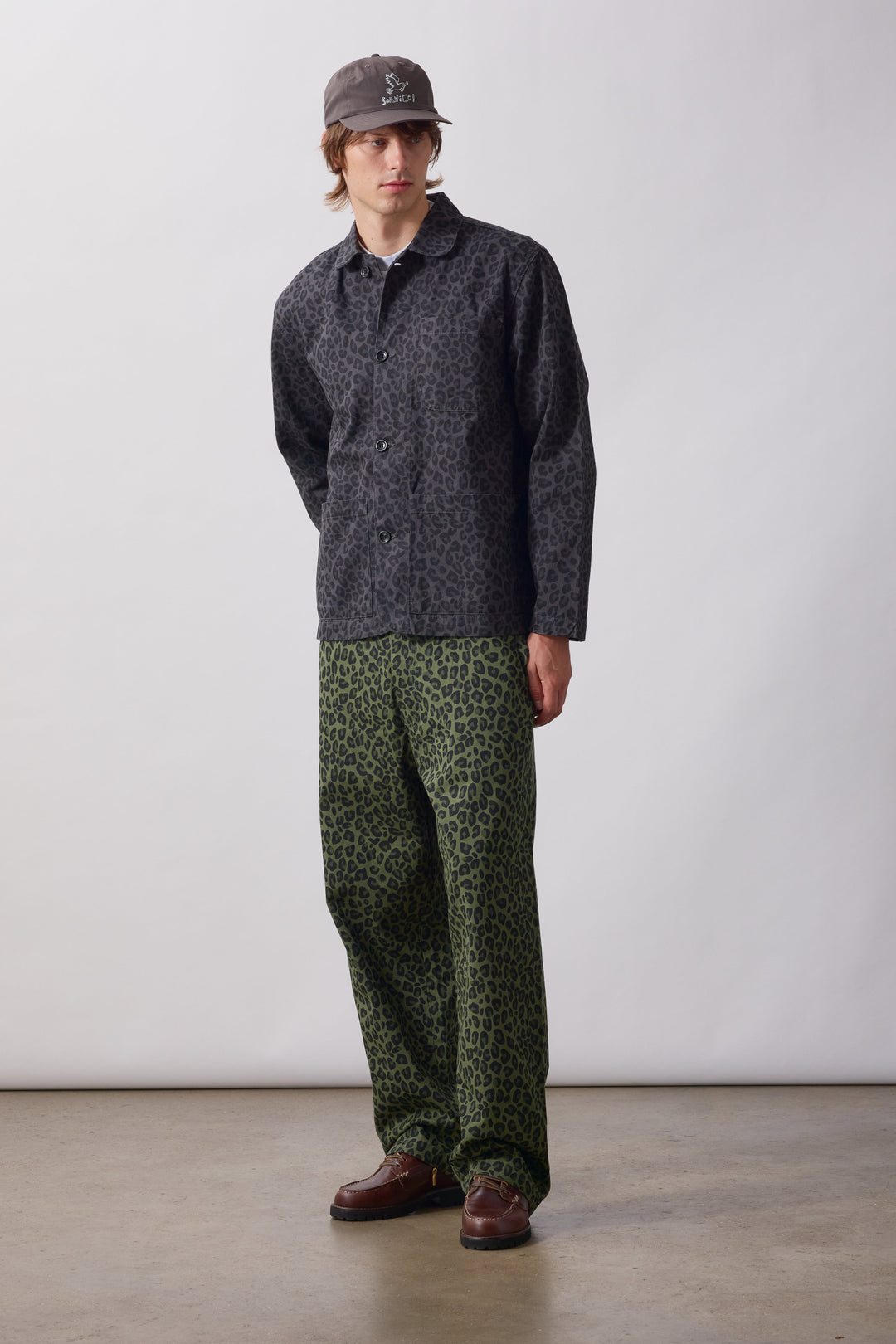 Service Works -  Patterned Easy Chef Pants - Green Leopard