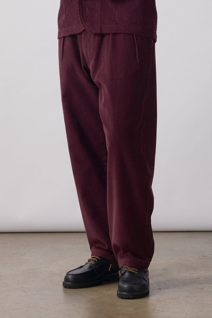 Service Works -  Fine Cord Part Timer Pant - Burgundy