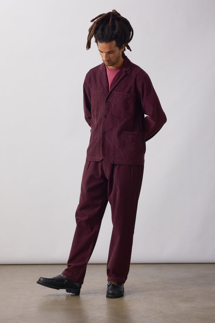 Service Works -  Fine Cord Part Timer Pant - Burgundy