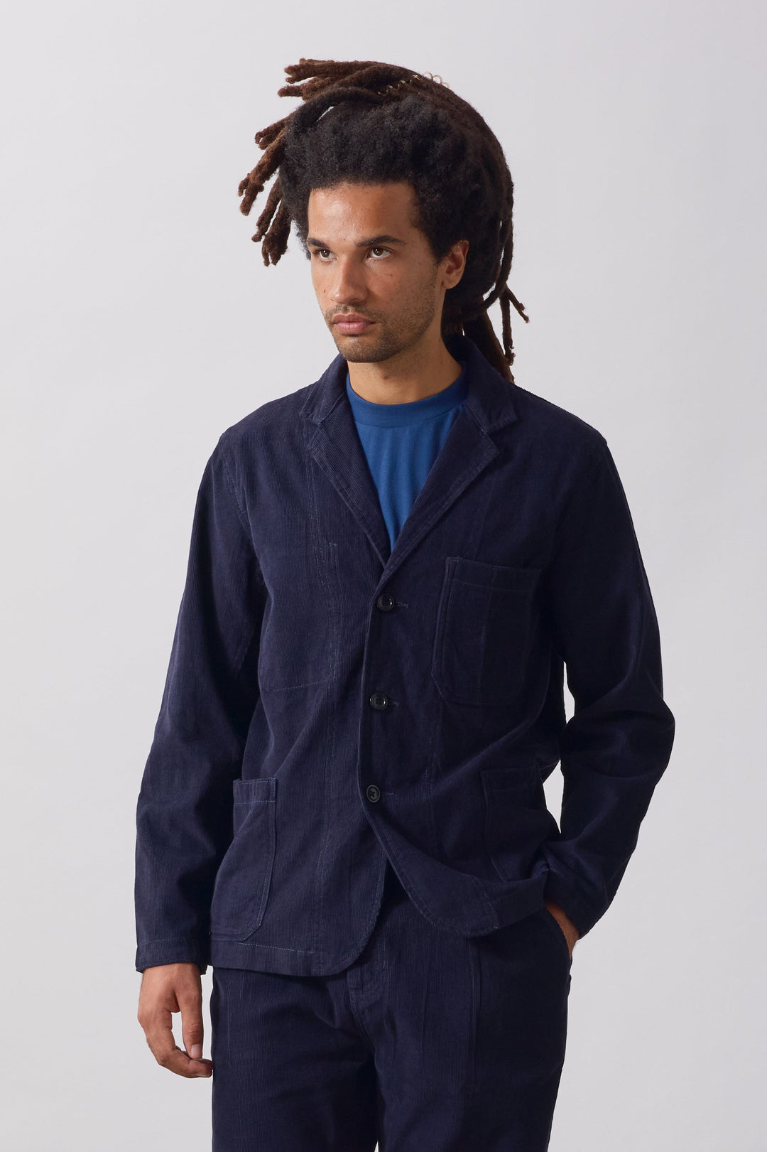 Service Works -  Fine Cord Server Suit Jacket - Dark Navy