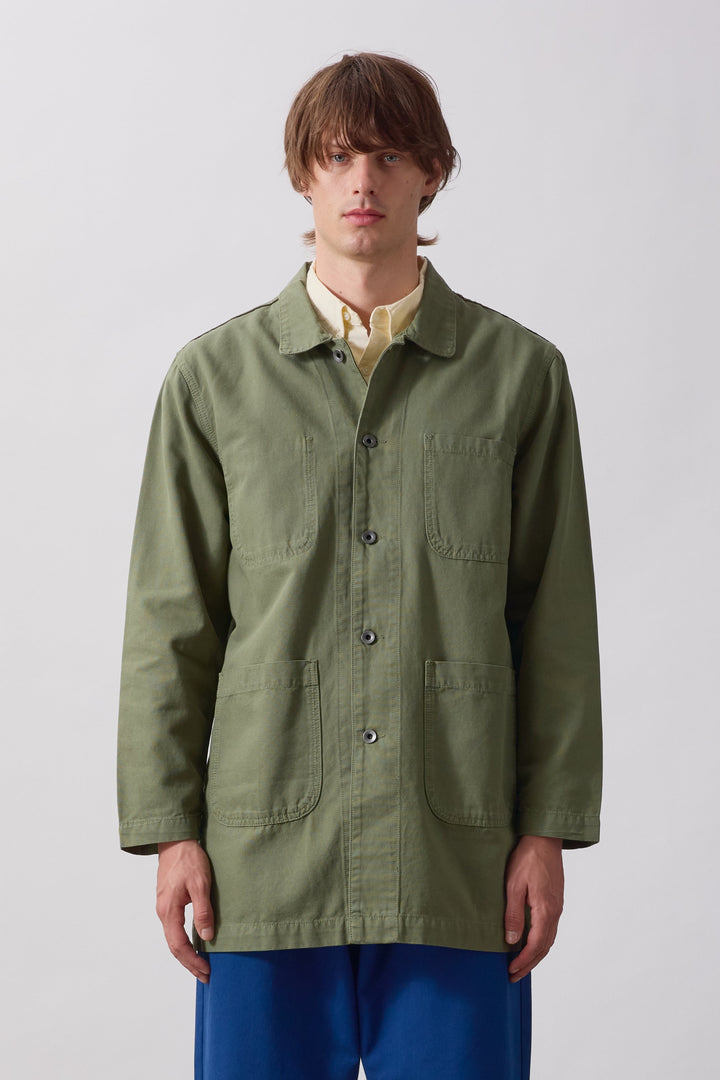 Service Works -  Canvas Long Shop Coat - Olive