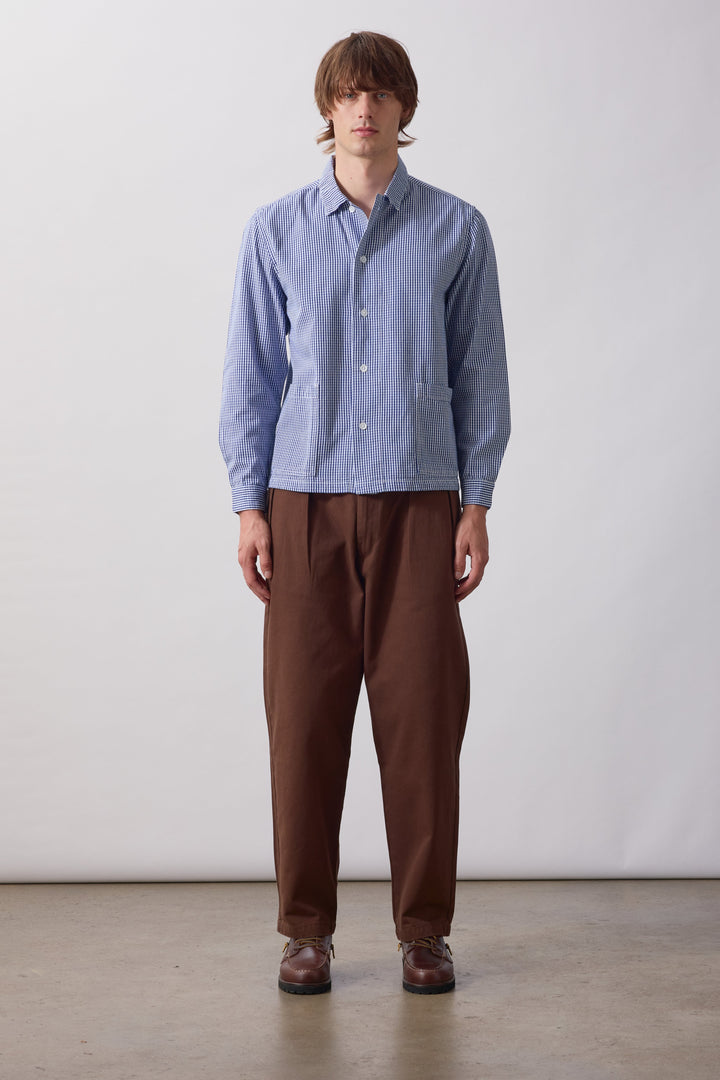 Service Works -  Gingham Waiter Shirt - Blue