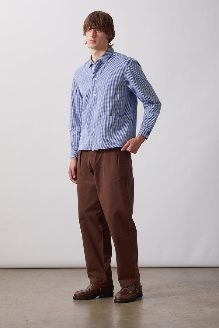 Service Works -  Gingham Waiter Shirt - Blue