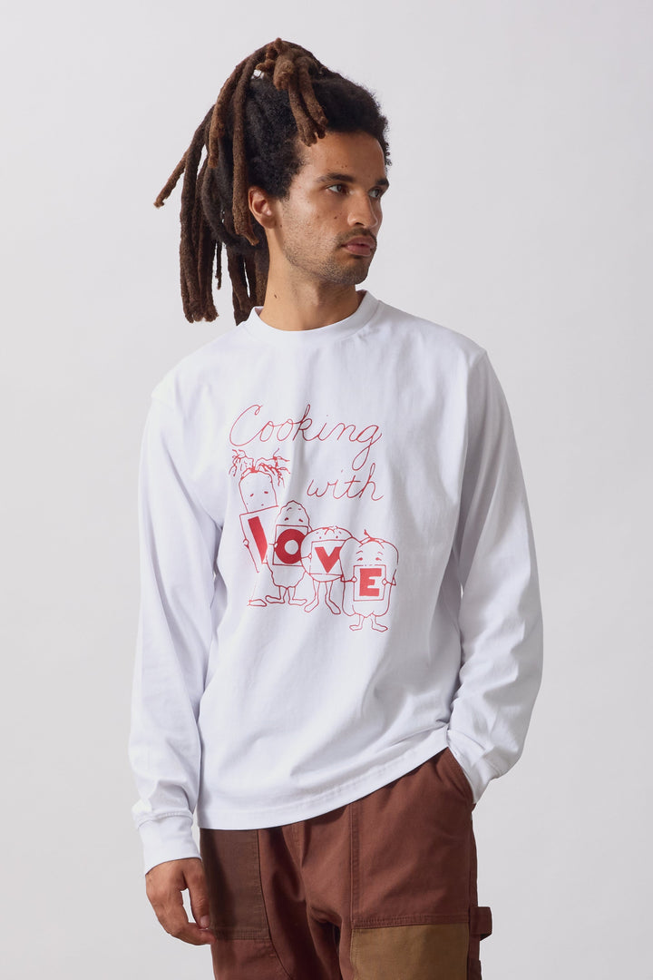 Service Works -  L O V E Long Sleeve Tee - White