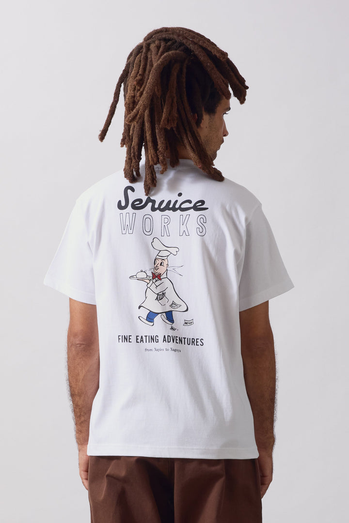 Service Works -  Eating Adventures Tee - White