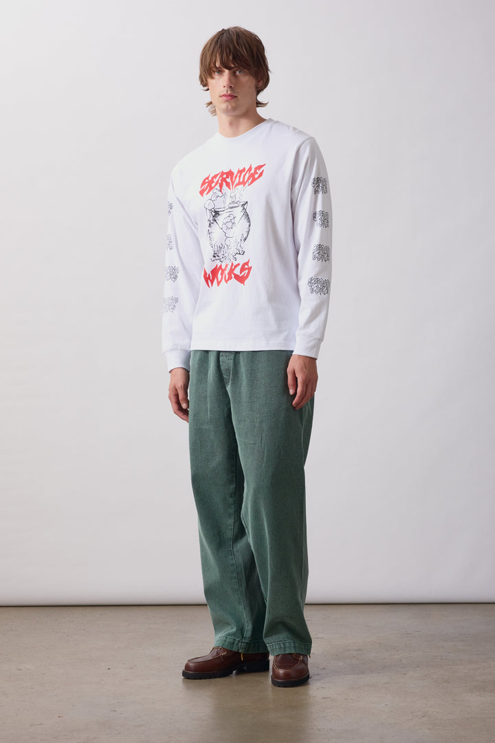 Service Works -  Boiling Point Long Sleeve Tee - White