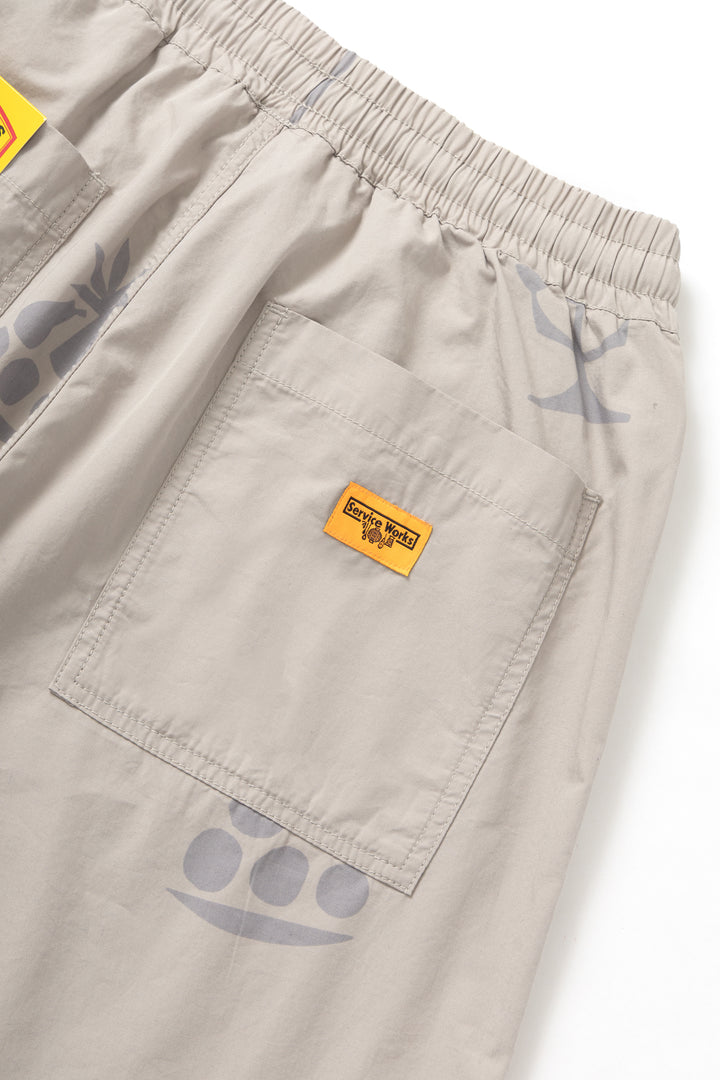 Service Works - Nourish Printed Chef Shorts - Stone