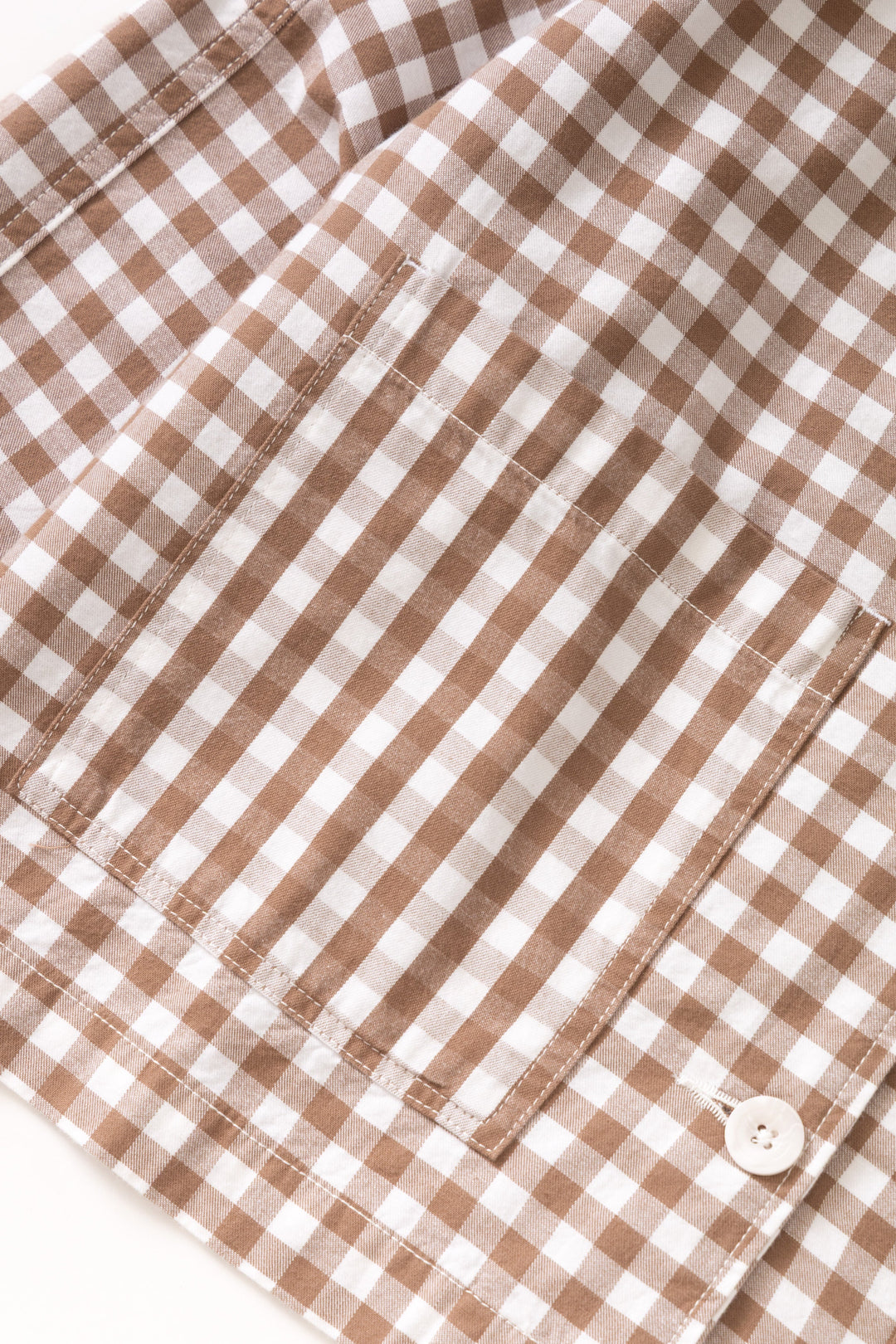 Service Works - Women's Cropped Work Jacket - Brown Gingham