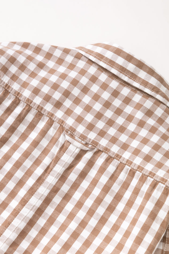 Service Works - Women's Cropped Work Jacket - Brown Gingham
