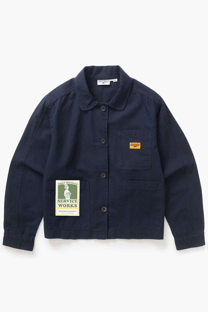 Service Works - Women's Cropped Work Jacket - Dark Navy