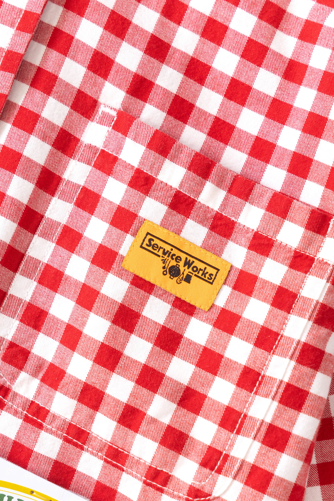 Service Works - Women's Cropped Work Jacket - Red Gingham