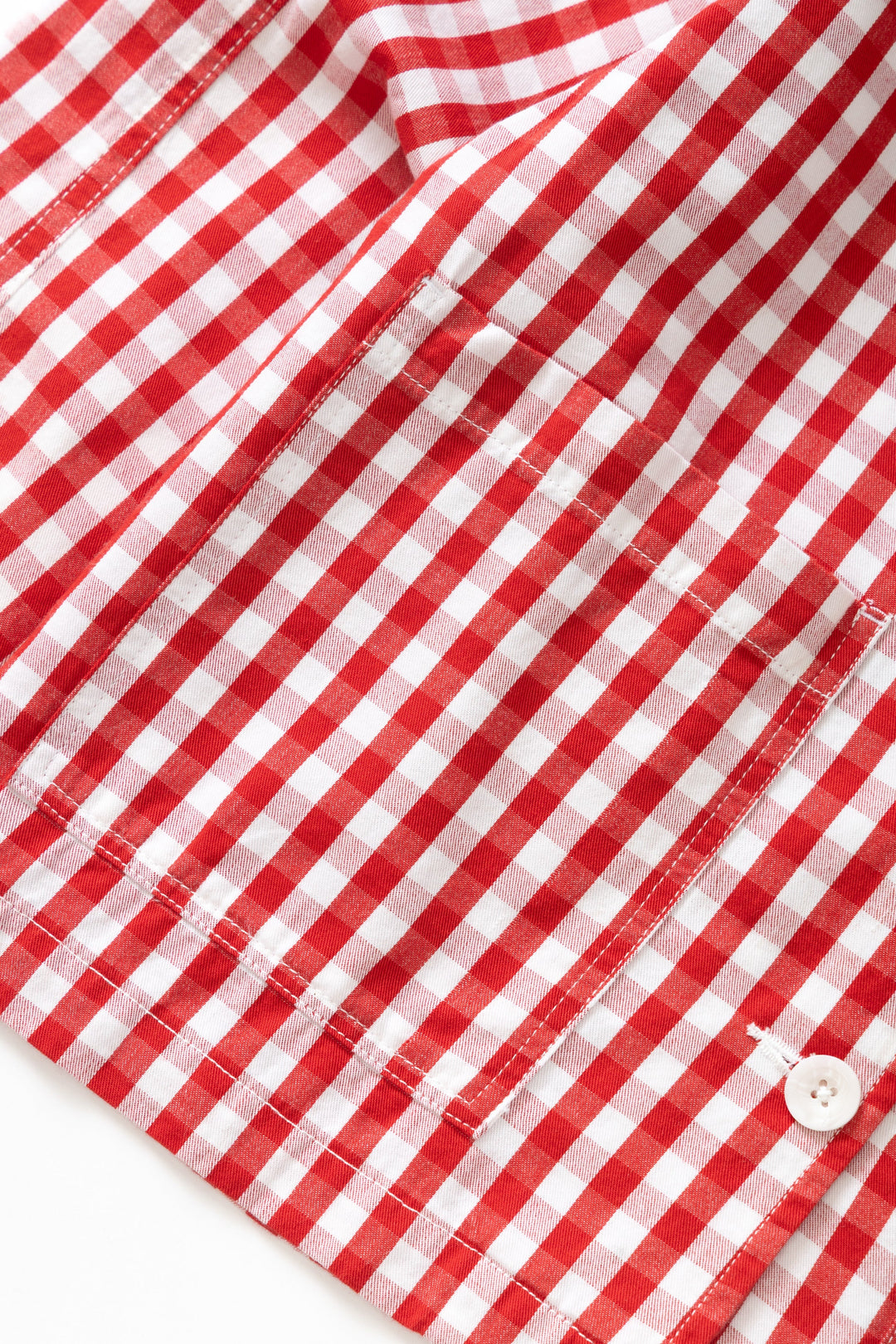 Service Works - Women's Cropped Work Jacket - Red Gingham