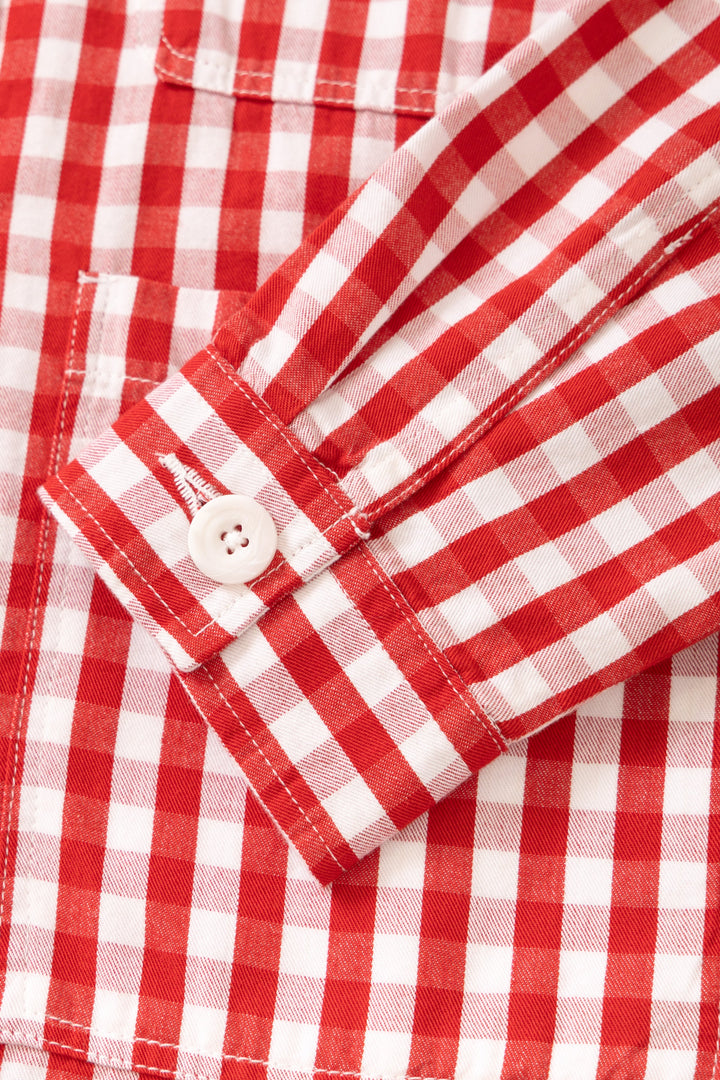 Service Works - Women's Cropped Work Jacket - Red Gingham