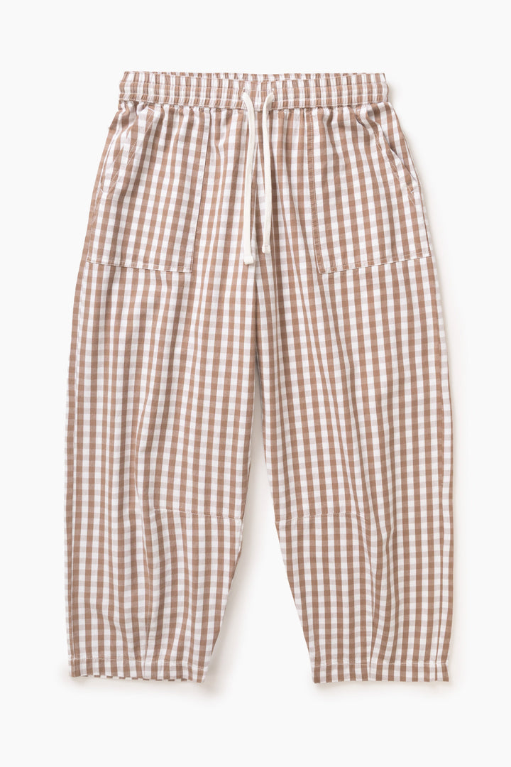 Service Works - Women's Barrel Pants - Brown Gingham