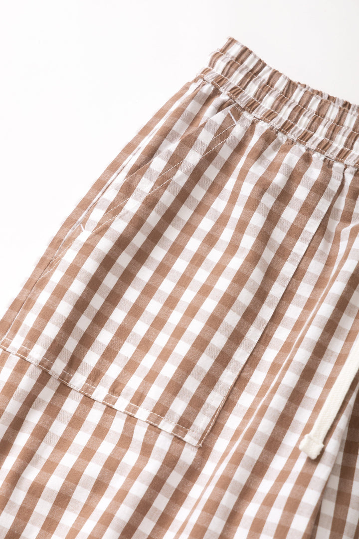Service Works - Women's Barrel Pants - Brown Gingham