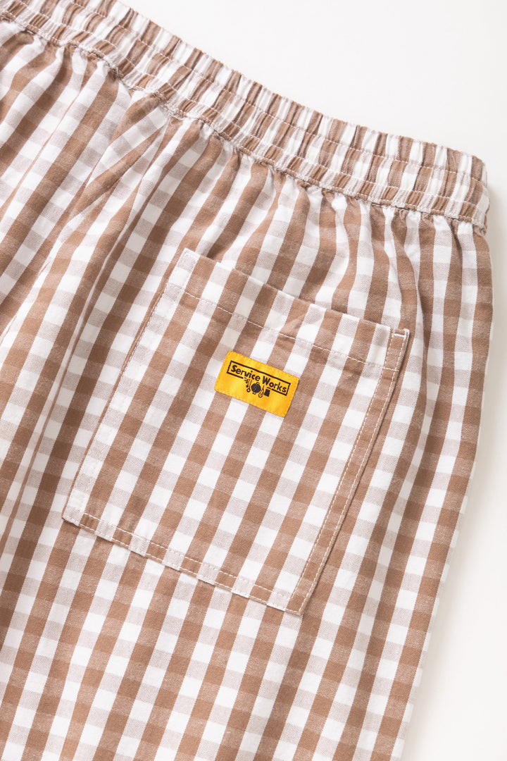 Service Works - Women's Barrel Pants - Brown Gingham