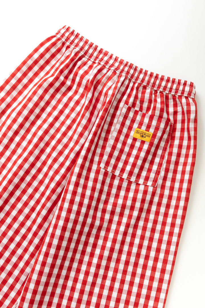 Service Works - Women's Barrel Pants - Red Gingham
