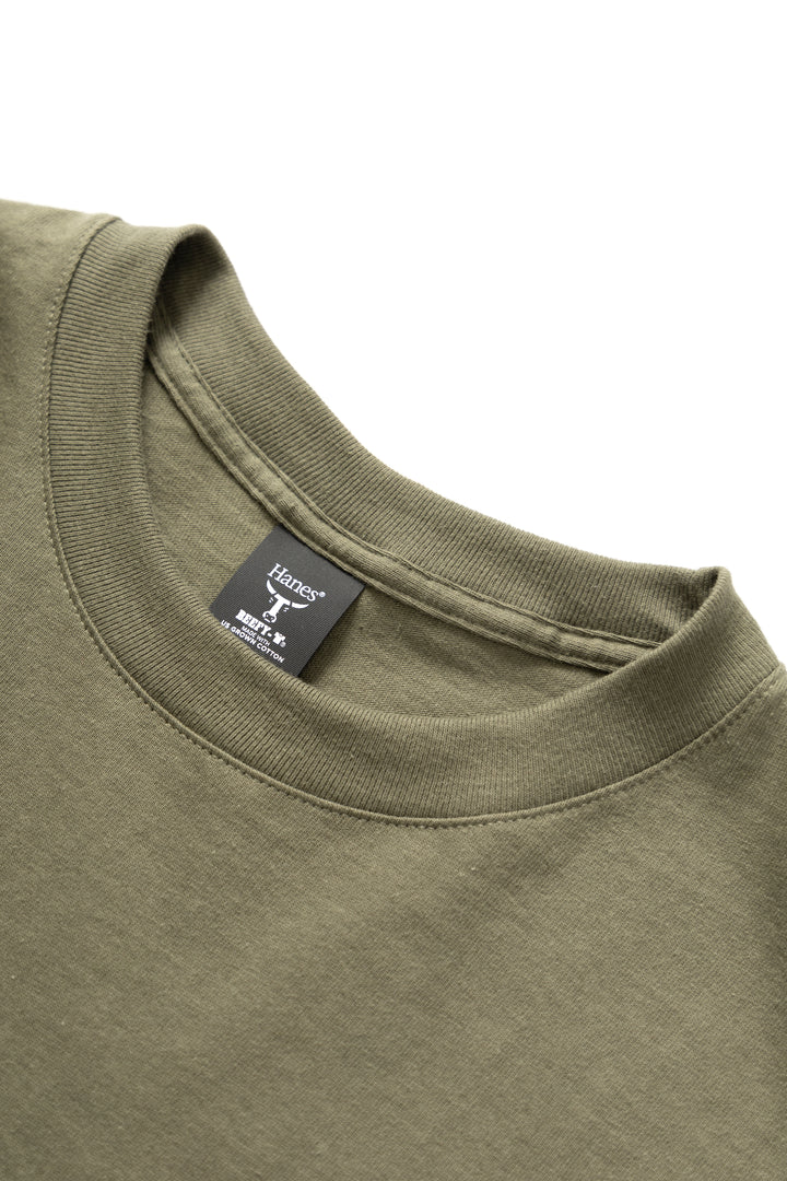 Hanes - Oversized Beefy-T 6oz T-Shirt - Fatigue Green