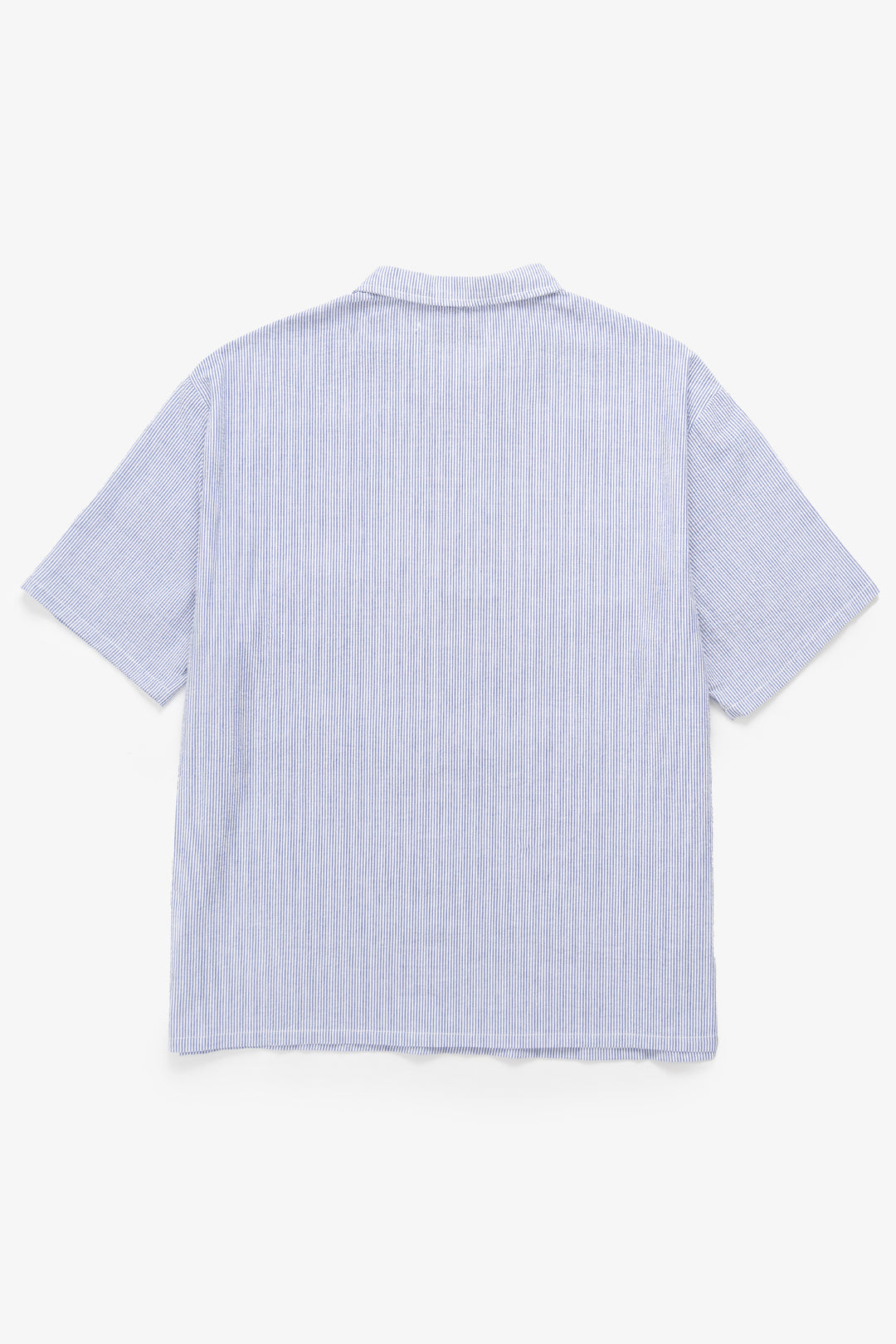 Blacksmith - Short Sleeved Popover Shirt - Blue Seersucker