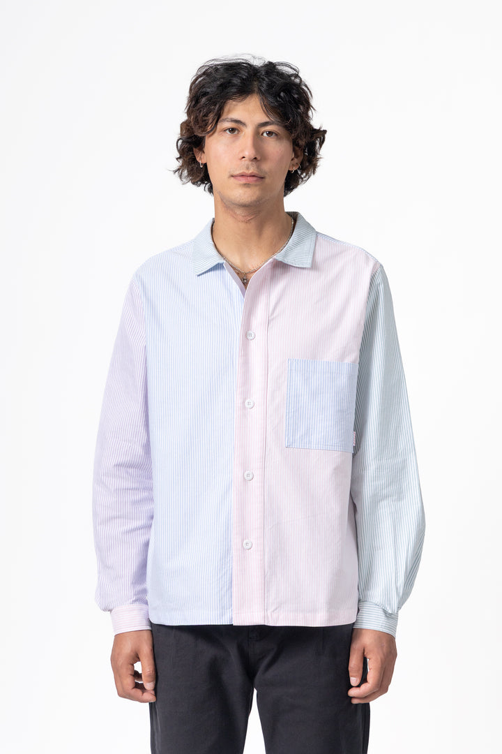 Blacksmith - 'Boxford' Utility Shirt - Crazy Stripe