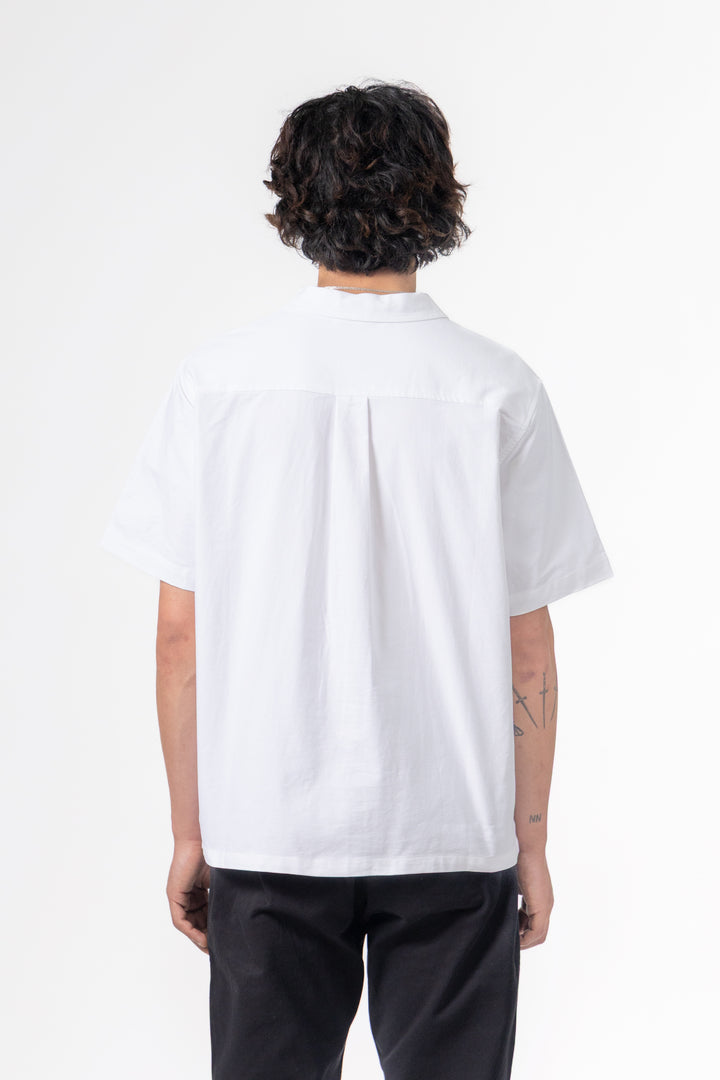 Blacksmith - 'Boxford' Short Sleeve Utility Shirt - White
