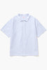 Blacksmith - 'Boxford' Short Sleeve Utility Shirt - Blue Stripe