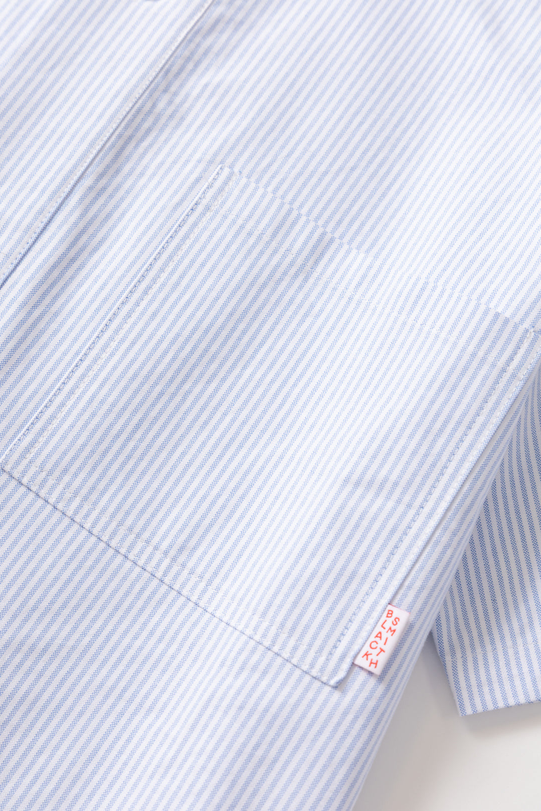 Blacksmith - 'Boxford' Short Sleeve Utility Shirt - Blue Stripe