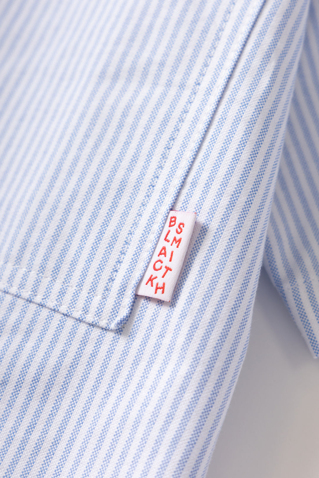 Blacksmith - 'Boxford' Short Sleeve Utility Shirt - Blue Stripe