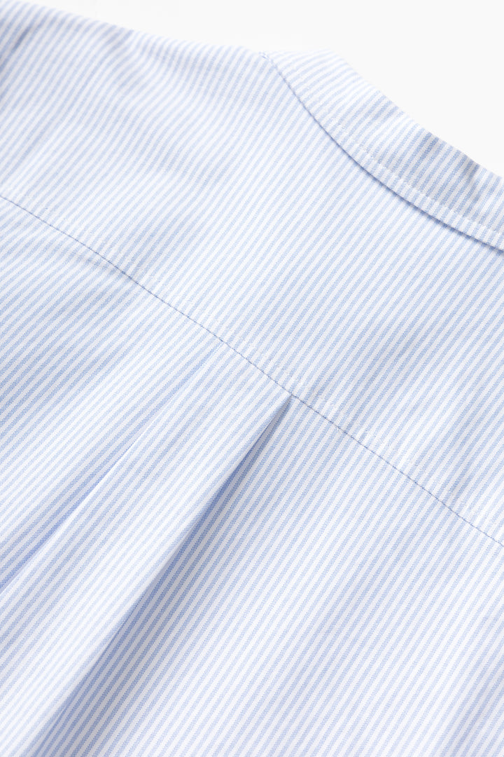 Blacksmith - 'Boxford' Short Sleeve Utility Shirt - Blue Stripe