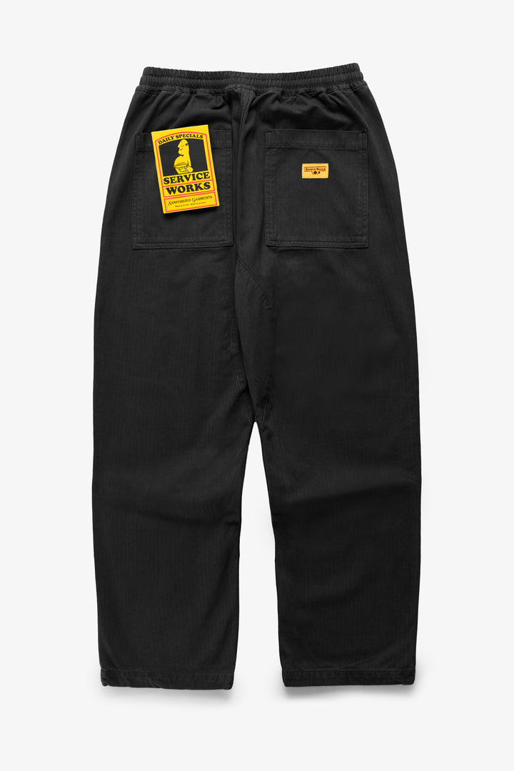 Service Works - Herringbone Chef Pants - Black