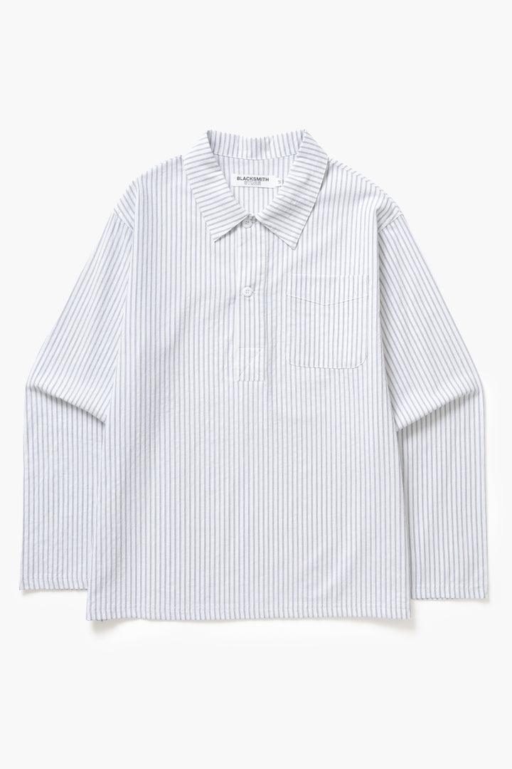 Blacksmith - Striped Two Button Popover - White