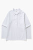 Blacksmith - Striped Two Button Popover - White