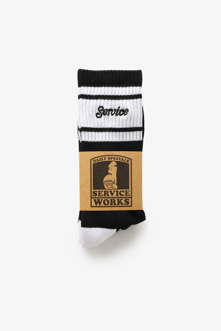 Service Works - Logo Ringer Socks - Black