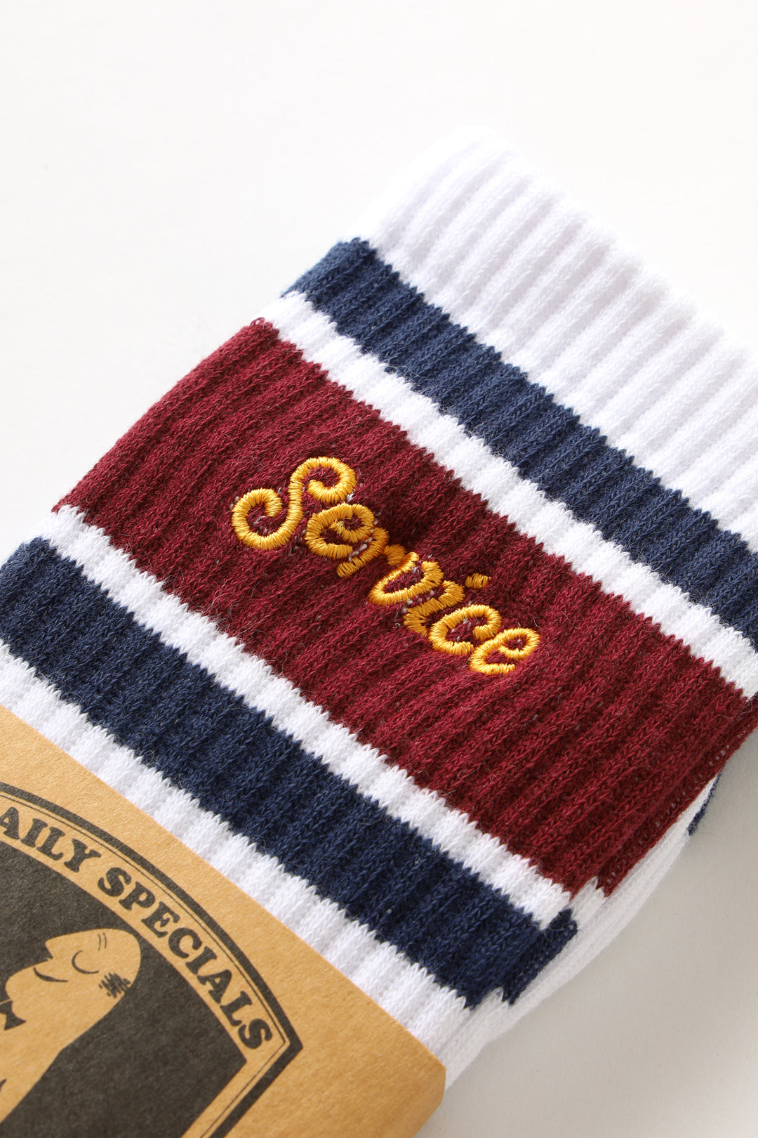 Service Works - Logo Ringer Socks - White