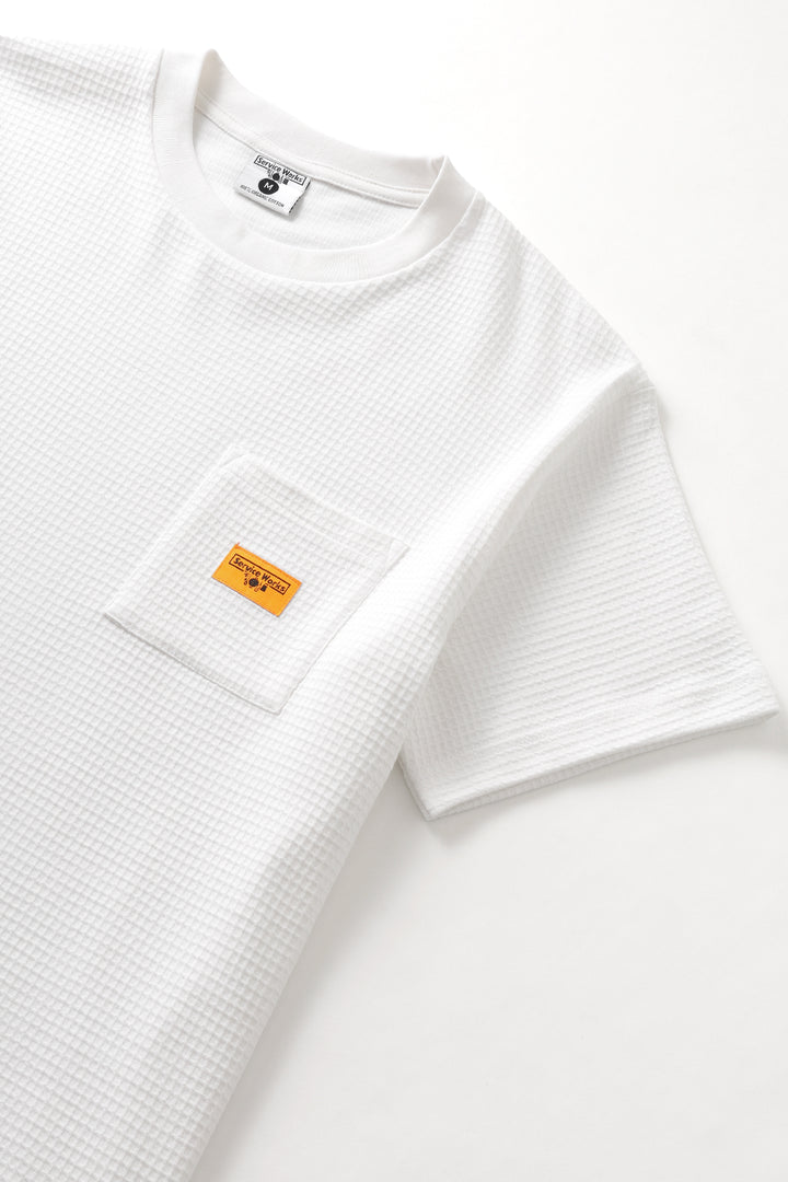 Service Works - Waffle Pocket Tee - White