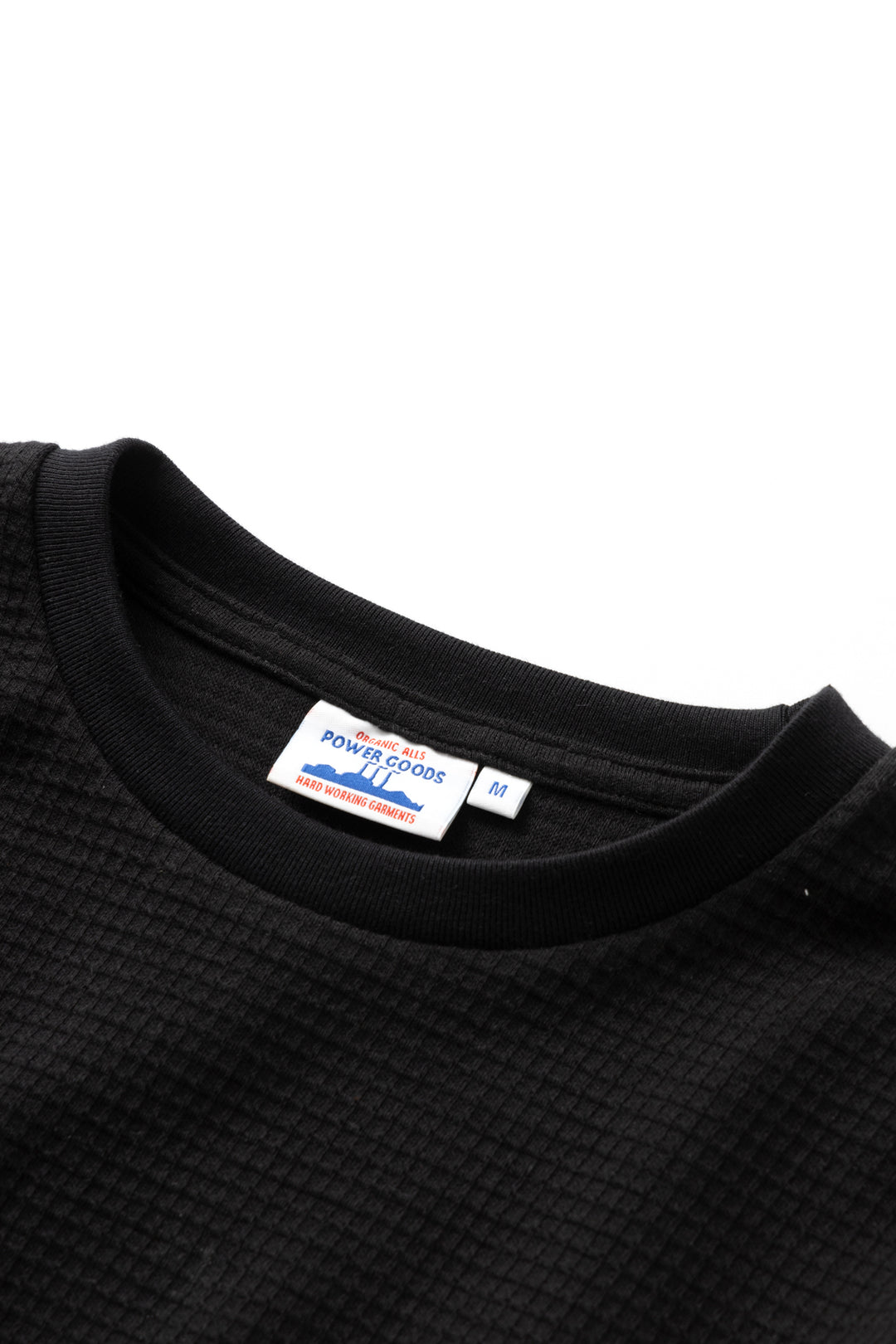 Power Goods - Thermal Waffle Long Sleeve Tee - Black