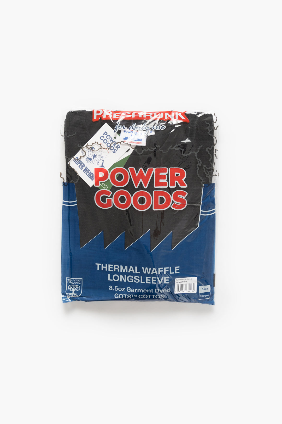 Power Goods - Thermal Waffle Long Sleeve Tee - Black