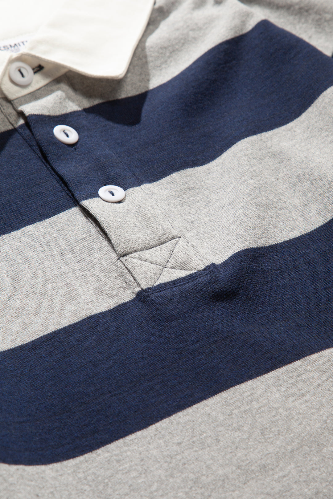 Blacksmith - Yarn Dye Striped Rugby - Grey/Navy