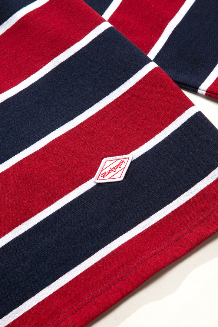 Blacksmith - Yarn Dye Striped Rugby - Red/Navy