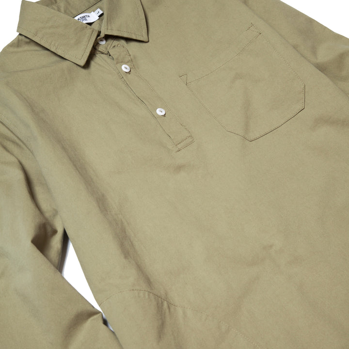 Blacksmith - Washed Popover Shirt - Olive