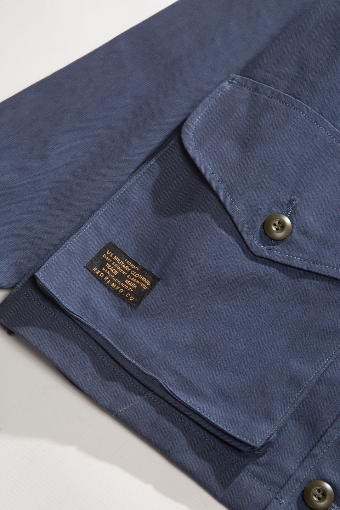 Red Ruggison - Twill Military Work Jacket - Navy