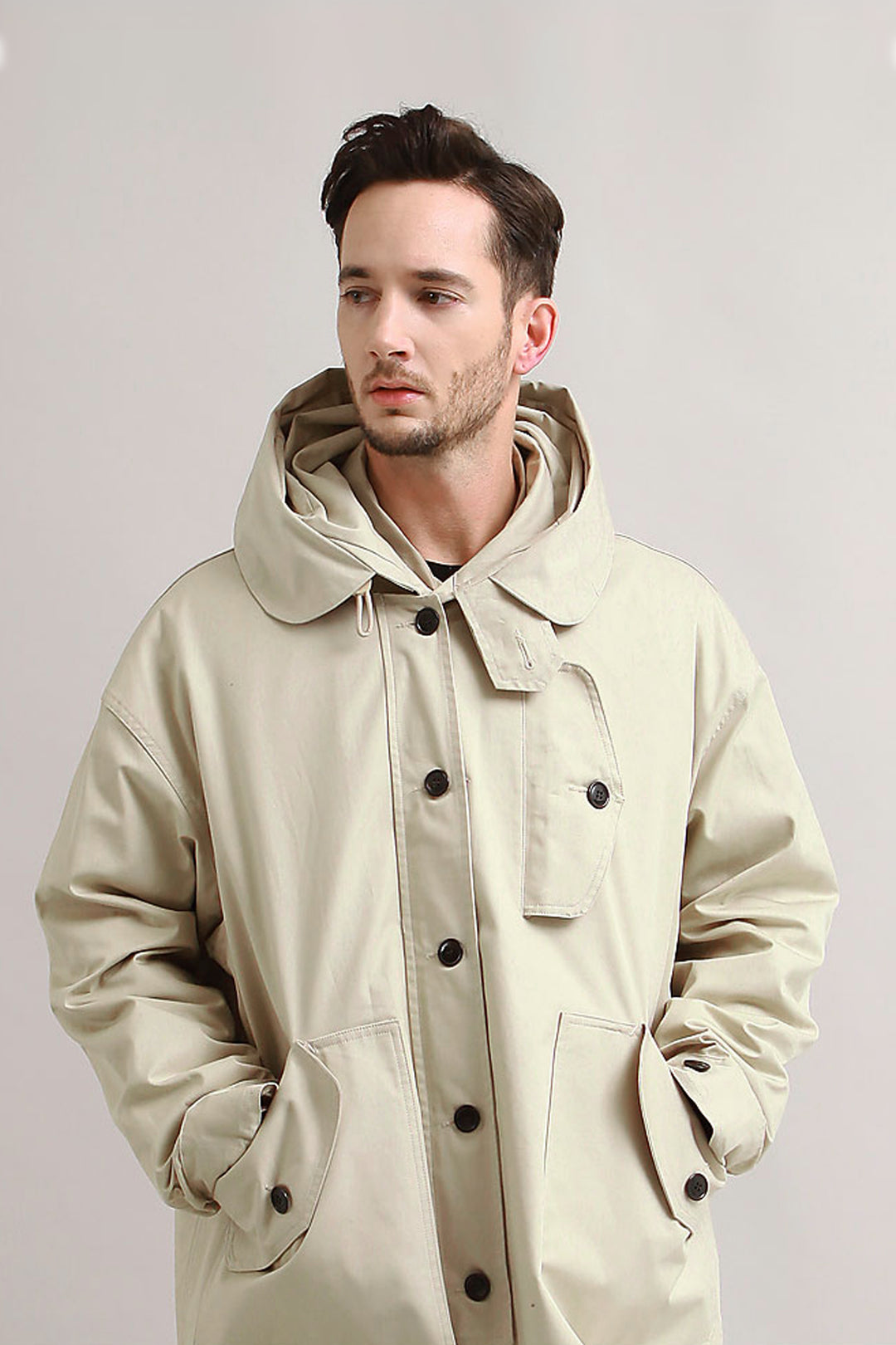 Outstanding & Co. - RAF Short Hooded Parka - Cream